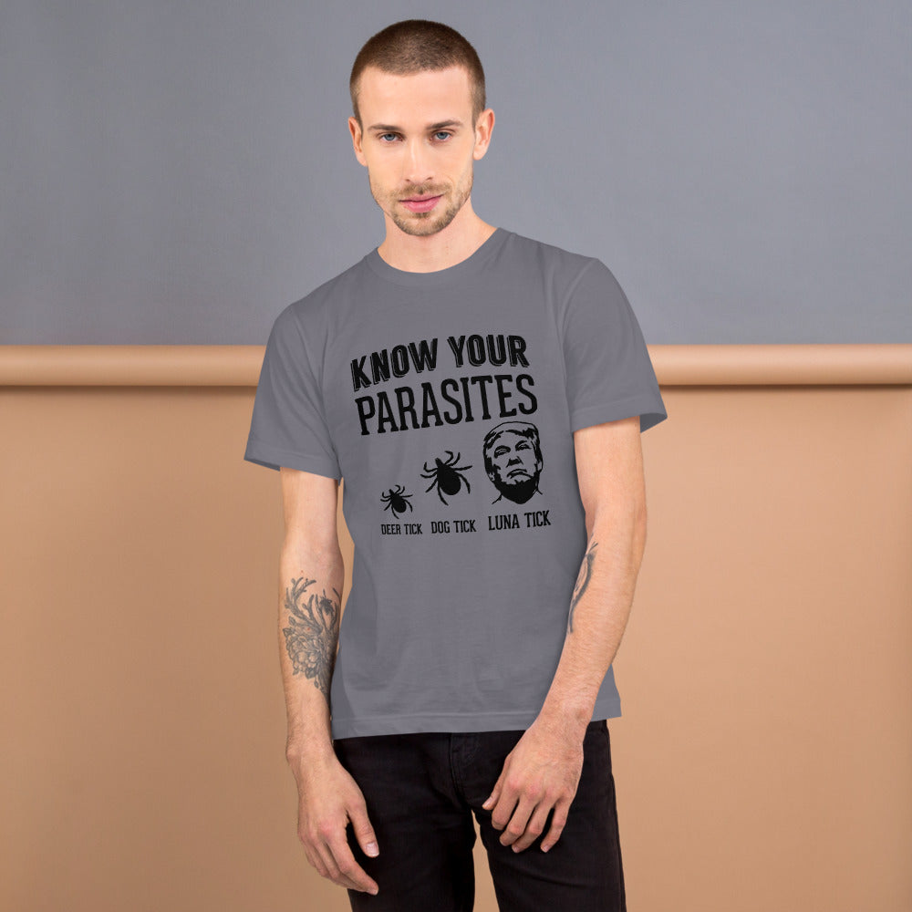 Know Your Parasites Trump T-Shirt Dk Gray