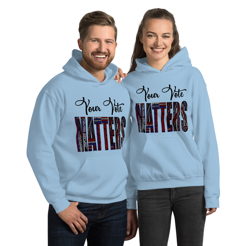 Your Vote Matters Unisex Hoodie Blue