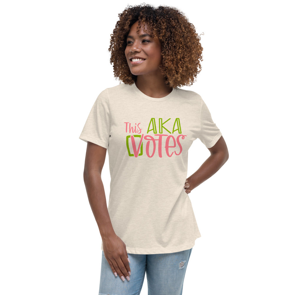 This AKA Votes "Team Kamala" Alpha Kappa Alpha White Tshirt