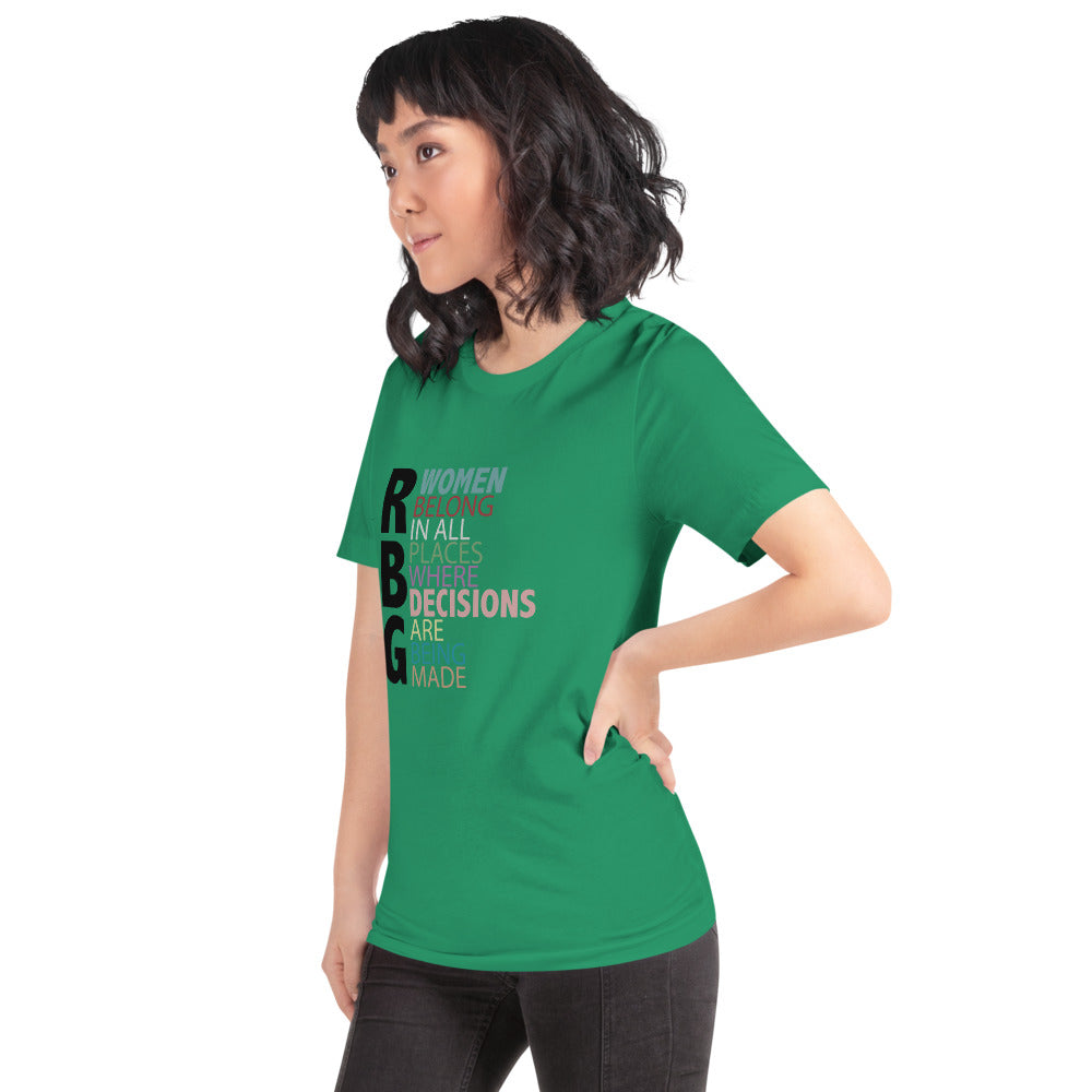 RGB Women Belong In All Places... Short-Sleeve Unisex T-Shirt