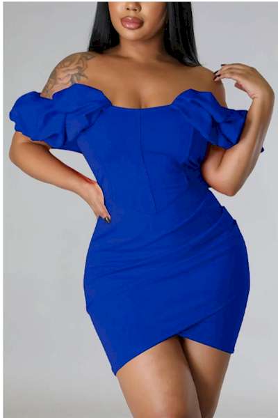 Load image into Gallery viewer, Off Shoulder Zip-Up Sexy Bodycon Mini Dress
