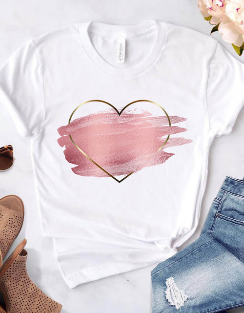 Load image into Gallery viewer, Heart and Flower Fancy Tshirts
