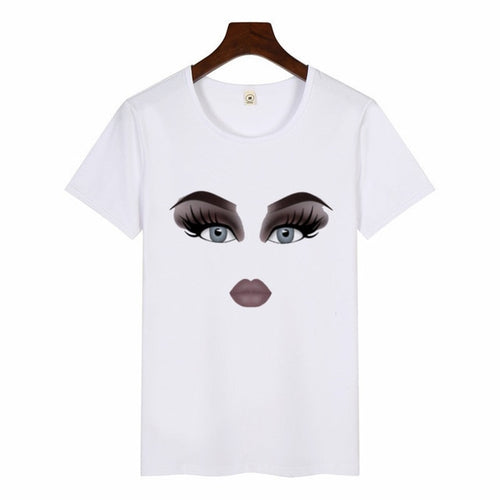 Load image into Gallery viewer, Makeup Red lip Prints Girls TShirts
