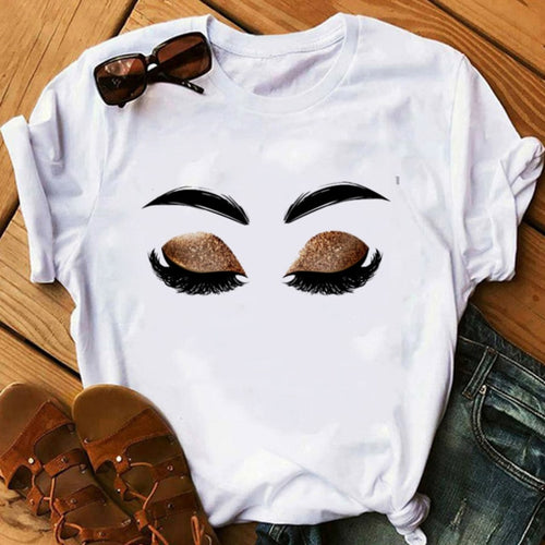 Load image into Gallery viewer, Makeup Red lip Prints Girls TShirts
