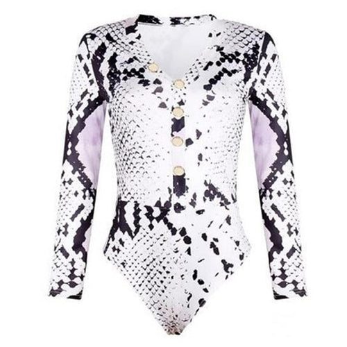 Load image into Gallery viewer, Long Sleeve Leopard Print Bodysuit
