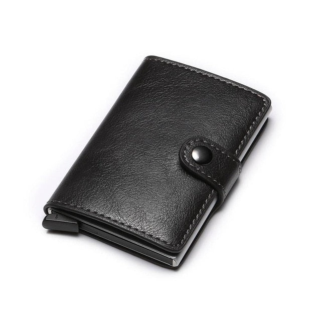 Men Credit Card Holder RFID Blocking Men Wallet Automatic Hasp Male Purse PU leather Bank Card Wallets Business ID Card Holder