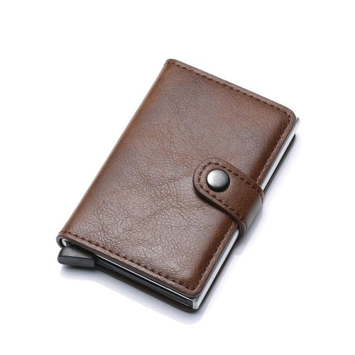 Load image into Gallery viewer, Men Credit Card Holder RFID Blocking Men Wallet Automatic Hasp Male Purse PU leather Bank Card Wallets Business ID Card Holder
