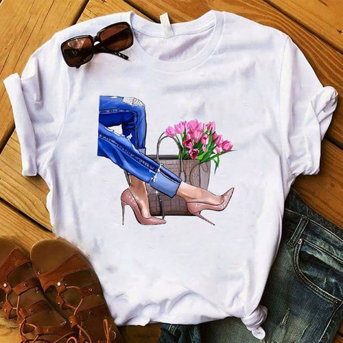 Load image into Gallery viewer, Fashion Vintage  Cute Tshirt
