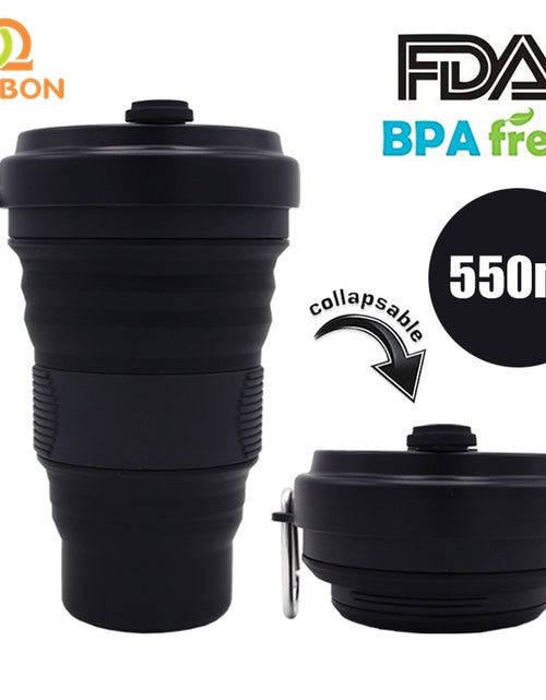 Load image into Gallery viewer, Collapsible Silicone Travel Coffee Cup With Lids
