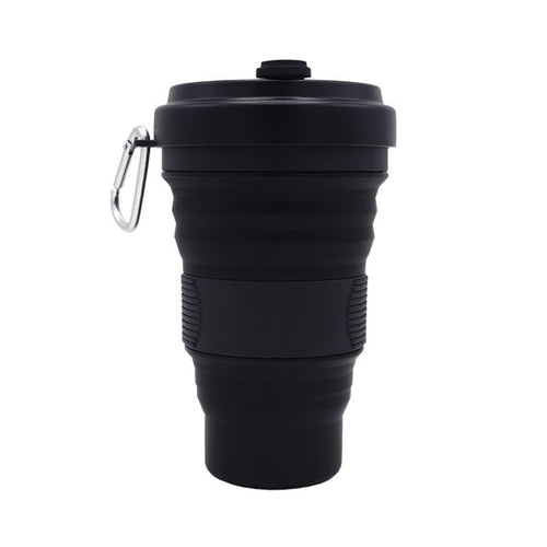 Load image into Gallery viewer, Collapsible Silicone Travel Coffee Cup With Lids
