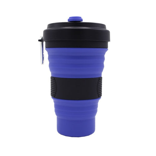 Load image into Gallery viewer, Collapsible Silicone Travel Coffee Cup With Lids
