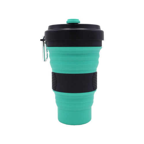 Load image into Gallery viewer, Collapsible Silicone Travel Coffee Cup With Lids
