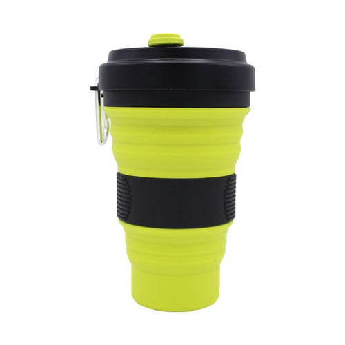 Load image into Gallery viewer, Collapsible Silicone Travel Coffee Cup With Lids
