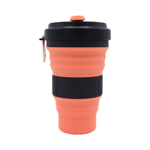 Load image into Gallery viewer, Collapsible Silicone Travel Coffee Cup With Lids
