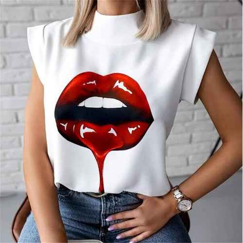 Load image into Gallery viewer, Women Lips Graphic TShirt
