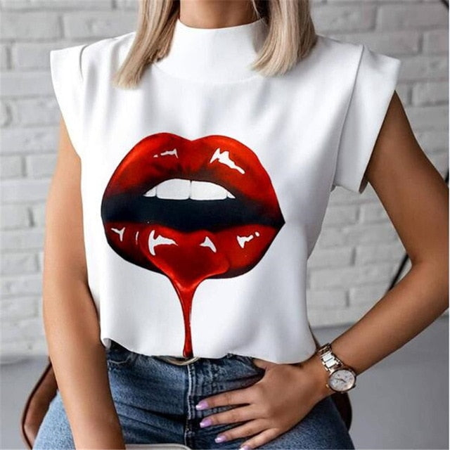 Women Lips Graphic TShirt