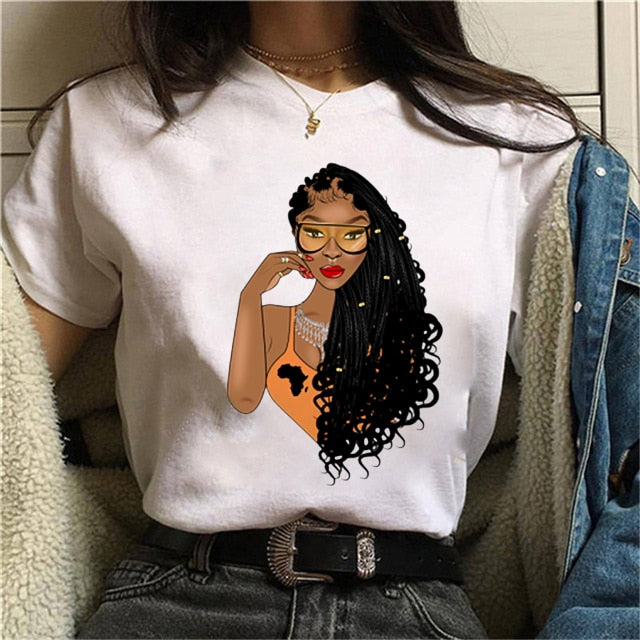 Cool Melanin Black Girl Print