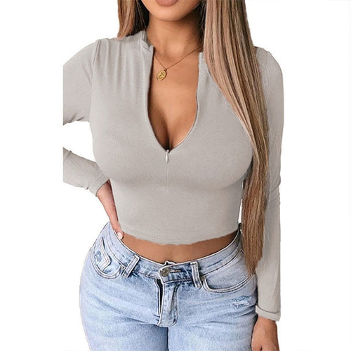 Load image into Gallery viewer, Sexy Crop Tops Cotton Knit Party TShirt
