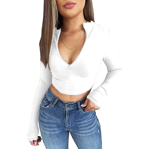 Load image into Gallery viewer, Sexy Crop Tops Cotton Knit Party TShirt
