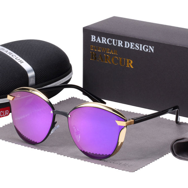 BARCUR Women Round Sunglasses De Soleil Femme