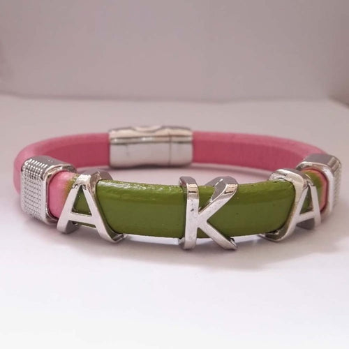 Load image into Gallery viewer, greek sorority and fraternity society  Leather Bangle
