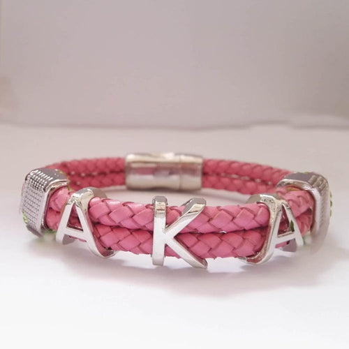 Load image into Gallery viewer, greek sorority and fraternity society  Leather Bangle
