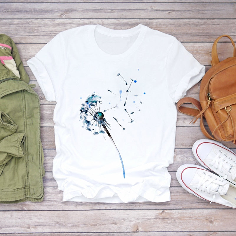 Summer Everyday Fashion Print  T-Shirts