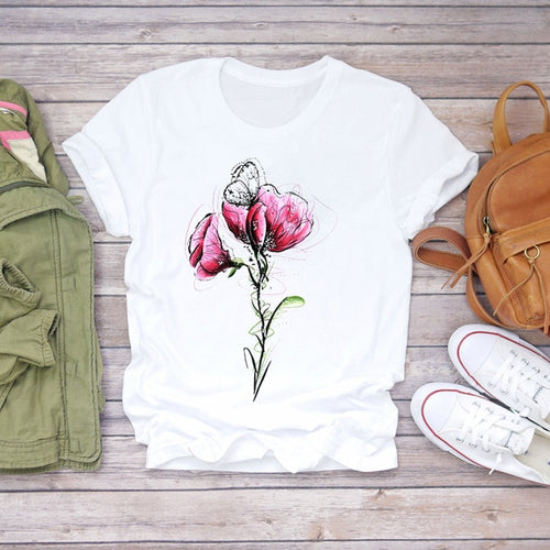 Load image into Gallery viewer, Summer Everyday Fashion Print  T-Shirts
