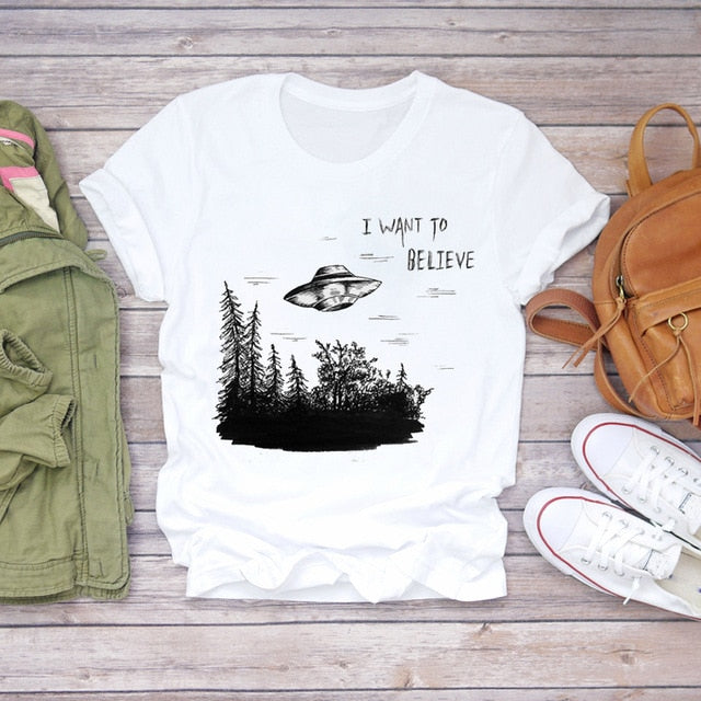 Summer Everyday Fashion Print  T-Shirts