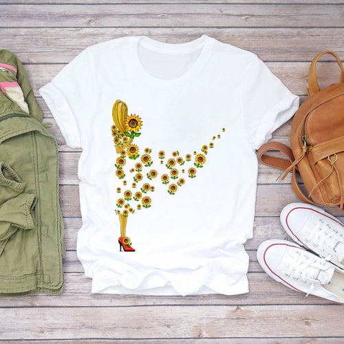 Load image into Gallery viewer, Summer Everyday Fashion Print  T-Shirts
