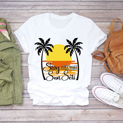 Load image into Gallery viewer, Summer Everyday Fashion Print  T-Shirts
