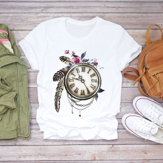 Summer Everyday Fashion Print  T-Shirts