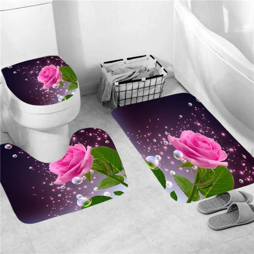 Load image into Gallery viewer, Radiant Blue, Red, Pink, Rose Shower Curtain with Hooks
