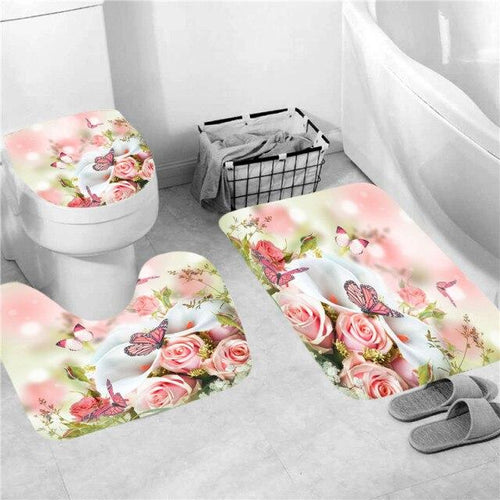 Load image into Gallery viewer, Radiant Blue, Red, Pink, Rose Shower Curtain with Hooks
