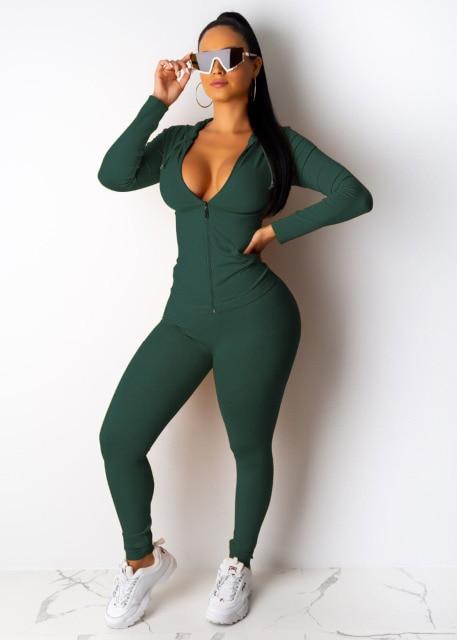 Load image into Gallery viewer, Two Piece Set, Long Sleeve Hooded Sporty Top with Matching Leggings
