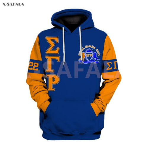 Load image into Gallery viewer, ΣΓΡ Sigma Gamma Rho Pattern 3D Over Printed Hoodie Man Women Unisex Outwear Zipper Pullover Sweatshirt Casual
