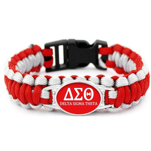 Load image into Gallery viewer, Delta Sigma Theta Hand-Woven Rope Bracelet Bangle
