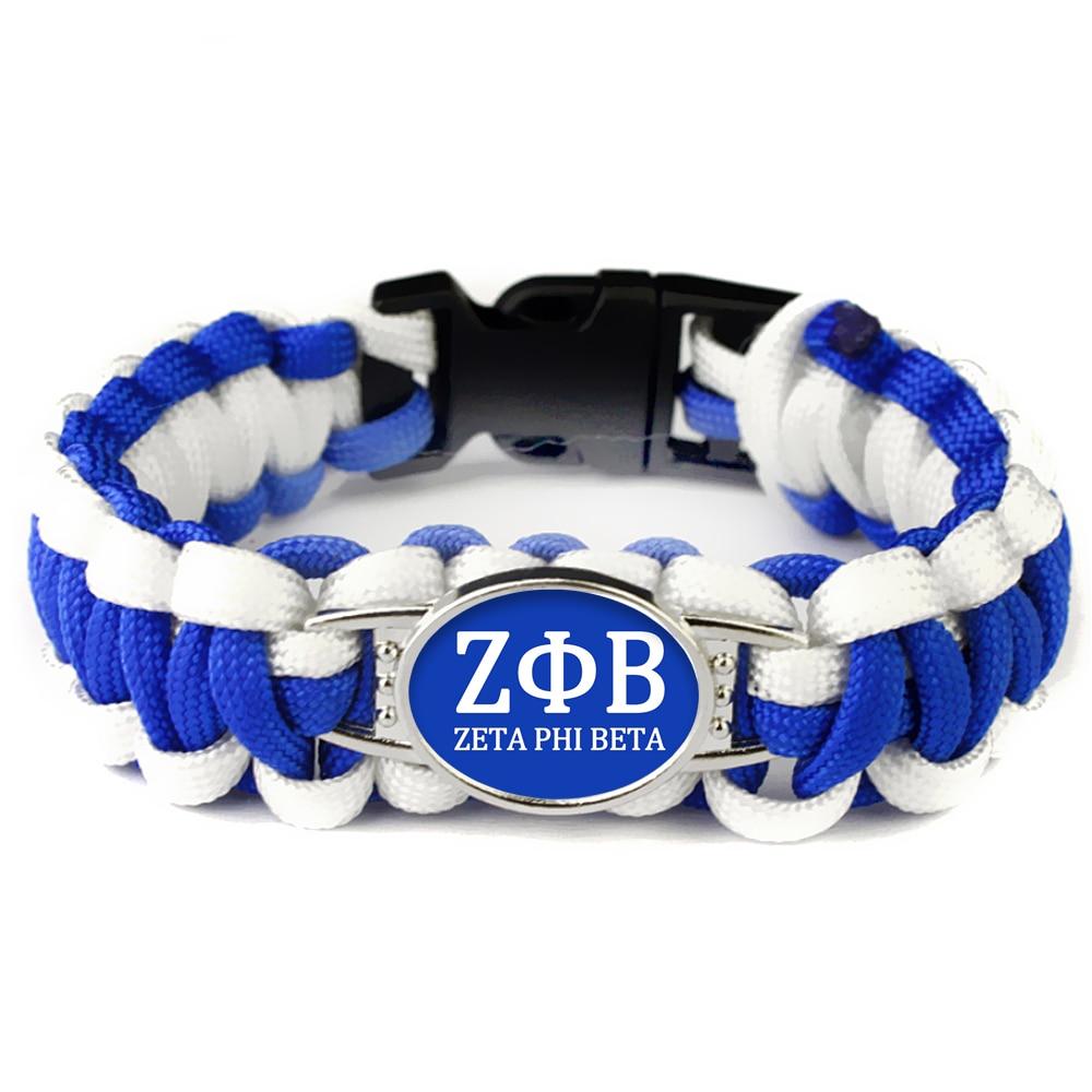 Zeta Phi Beta Hand-Woven Rope Bangle Bracelet