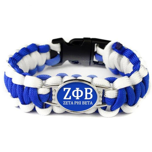 Load image into Gallery viewer, Zeta Phi Beta Hand-Woven Rope Bangle Bracelet
