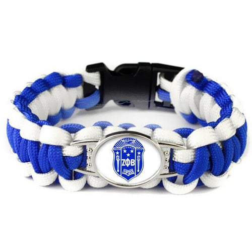 Load image into Gallery viewer, Zeta Phi Beta Hand-Woven Rope Bangle Bracelet
