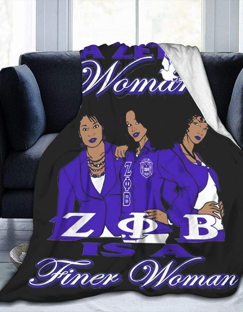 Load image into Gallery viewer, Ultra Soft Flannel Fleece Blanket Zeta Phi Beta Throw Blanket Stylish Lightweight Soft Bedroom Living Room Sofa Warm Blanket
