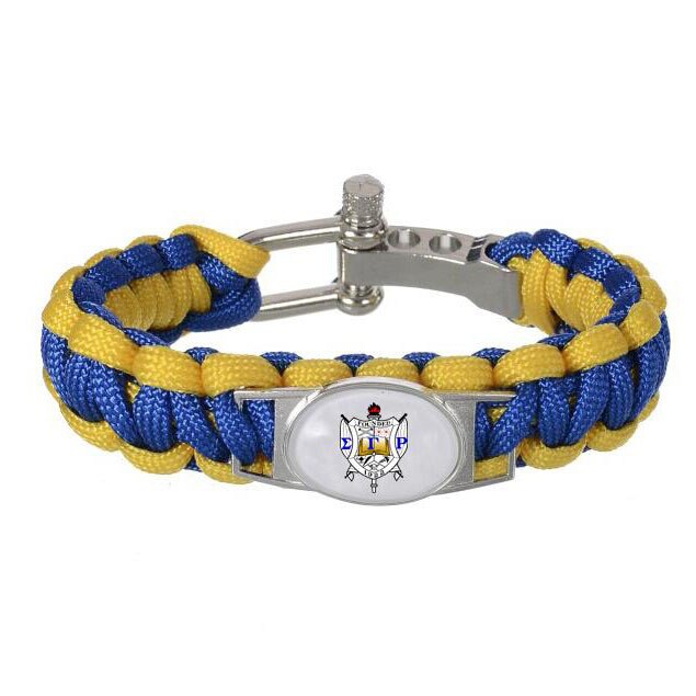 Custom Greek Letters SGR Sorority  550 Paracord Bracelets Sigma Gamma Rho Adjustable Survival Bracelet