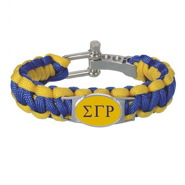 Custom Greek Letters SGR Sorority  550 Paracord Bracelets Sigma Gamma Rho Adjustable Survival Bracelet