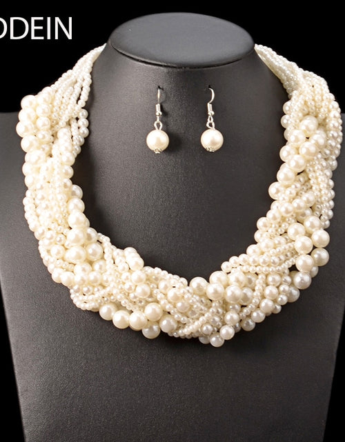 Load image into Gallery viewer, UDDEIN Nigerian wedding Indian jewelry sets bohemian simulated pearl necklace for women accessories wholesale statement chokers
