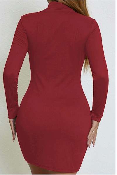 Ribbed Knit Hollow Bodycon Sexy Mini Dress