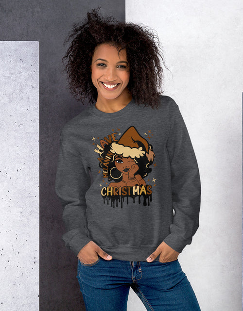 Load image into Gallery viewer, Melanin Christmas Unisex Sweatshirt
