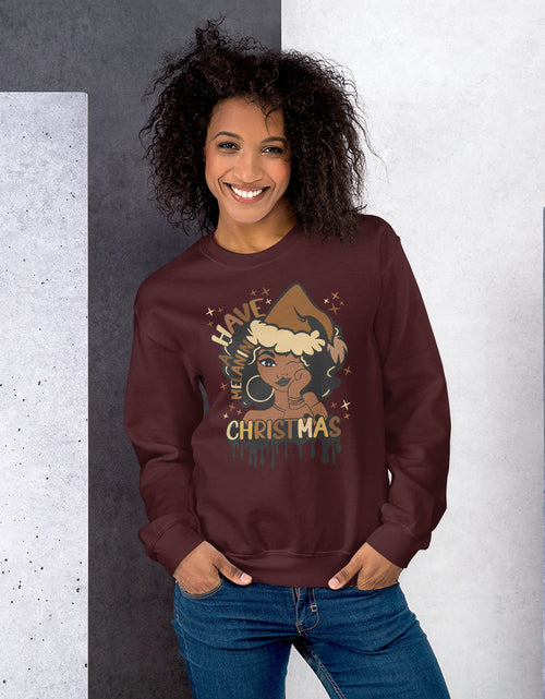 Load image into Gallery viewer, Melanin Christmas Unisex Sweatshirt
