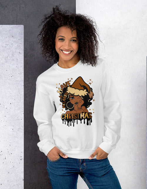 Load image into Gallery viewer, Melanin Christmas Unisex Sweatshirt
