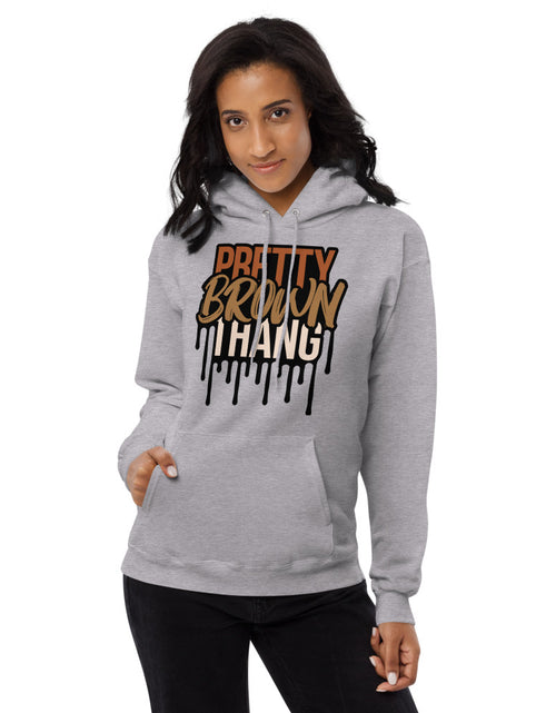 Load image into Gallery viewer, Pretty Brown Thang Unisex fleece hoodie
