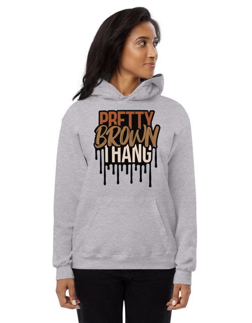 Load image into Gallery viewer, Pretty Brown Thang Unisex fleece hoodie
